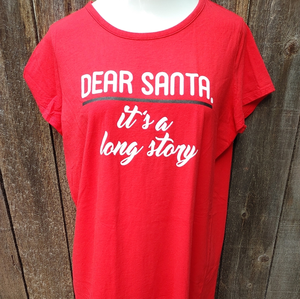 NWOT Secret Treasures Santa Night Shirt